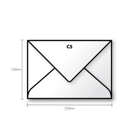 Clairefontaine 5452C Paquet de 20 Grandes Enveloppes 16,2x22,9cm Canari - 120g/m² - Format C5 - Fermeture gommée - Invitation Ev