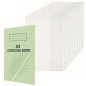 EXERZ A5 Protège-cahiers 10pcs (16x22cm) - transparentes résistantes à l'eau - Vestes de protection à enfiler pour ordinateur po