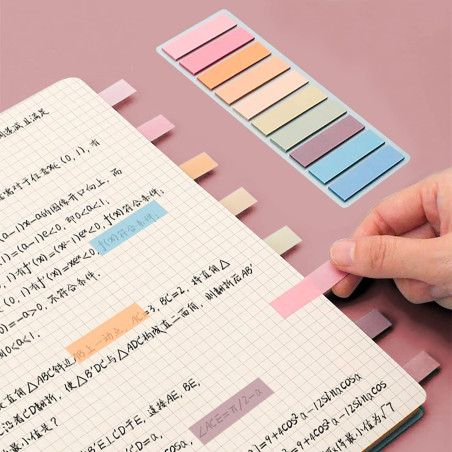 200 Pièces Marque Page Adhesif,Sticky Notes, Autocollant,Index Tabs,Onglets D'Index,pour Document,Fichier,Livre,Translucide,10 C
