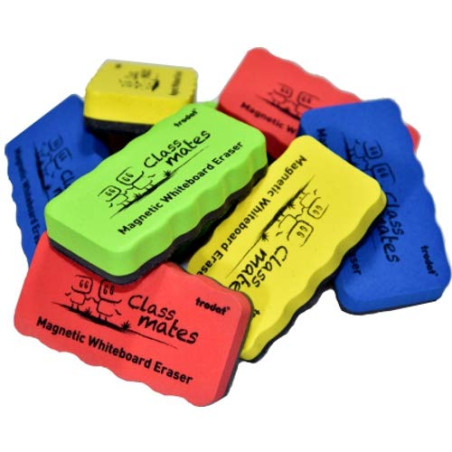 Effaceur magnétique Trodat pour tableau blanc - de couleur vert - Taille : 10,5 x 5,5 x 1,8 cm - idéal pour enlever toutes les m