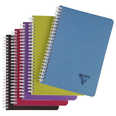 Clairefontaine 329507C Collection Linicolor Intensive Un Carnet à Spirale Noir - A5 14,8x21 cm - 180 Pages Petits Carreaux - Pap