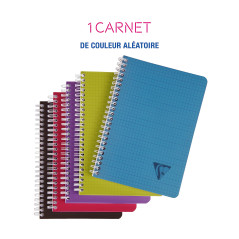 Clairefontaine 329507C Collection Linicolor Intensive Un Carnet à Spirale Noir - A5 14,8x21 cm - 180 Pages Petits Carreaux - Pap