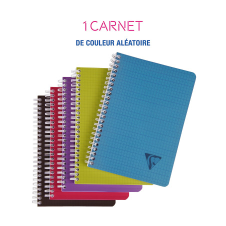 Clairefontaine 329507C Collection Linicolor Intensive Un Carnet à Spirale Noir - A5 14,8x21 cm - 180 Pages Petits Carreaux - Pap