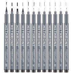 Hethrone Stylos de calligraphie, stylos de lettrage à la main et ensemble de calligraphie noire pour les débutants, écriture, si