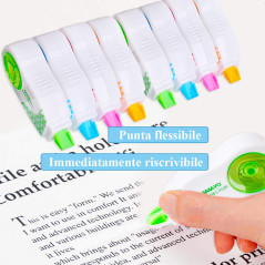30 Pcs Blanco Correcteur 5m x 5mm Souris Correcteur Blanc avec Capuchon Blanco Souris Correcteur pour Fournitures Scolaires Écol