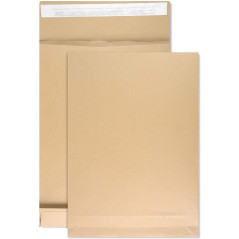 Netuno 50 pochettes d'expédition à soufflets brunes B4 250× 353 mm 130g pochettes à soufflets extensibles grandes enveloppes exp