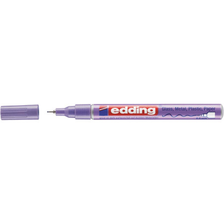 edding 780 Marqueur peinture brillante - violet métallisé - 1 feutre peinture brillante - pointe extra fine,8 mm - pour dessin,