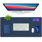 K KNODEL Sous-main de bureau, sous-main double face, imperméable pour bureau, sous-main protecteur en cuir PVC (90 x 43 cm, bleu K KNODEL Sous-main de bureau, sous-main double face, imperméable pour bureau, sous-main protecteur en cuir PVC (90 x 43 cm, bleu