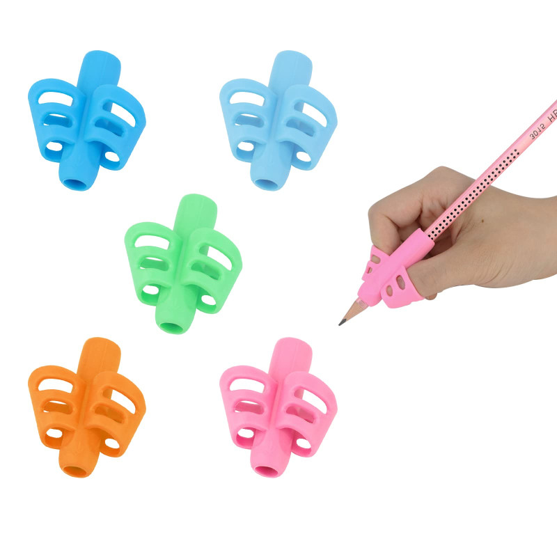 MXTIMWAN 5 Pièces D'aide à L'écriture pour Enfants, Grip Crayon pour Enfants, Grips pour Crayons en Silicone, Outil de Correctio