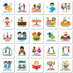 Smarfer - Pictogrammes magnétiques pour Tableau de Planification hebdomadaire - 50 pièces - Français - Enfants - Routine Quotidi