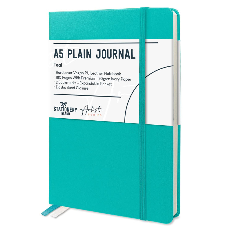 STATIONERY ISLAND Carnet de Notes A5 Non Ligné, Couverture Rigide Avec Papier Épais de Qualité Supérieure de 120 g/m², Carnet Vi STATIONERY ISLAND Carnet de Notes A5 Non Ligné, Couverture Rigide Avec Papier Épais de Qualité Supérieure de 120 g/m², Carnet Vi