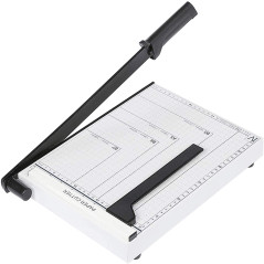 Voluker Massicot A4 Coupe-papier Capacité de Coupe 10 Feuilles de Papier pour Bureau, École, Loisirs Créatifs en Papier, Blanc