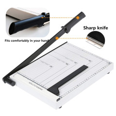 Voluker Massicot A4 Coupe-papier Capacité de Coupe 10 Feuilles de Papier pour Bureau, École, Loisirs Créatifs en Papier, Blanc