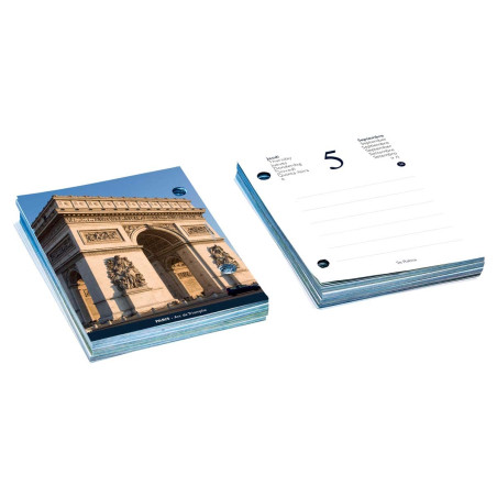 DRAEGER PARIS | Recharge éphéméride Agenda Yvon France | Janvier à décembre 2024| 7 langues | 365 jours 365 feuillets | Papier c