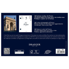 DRAEGER PARIS | Recharge éphéméride Agenda Yvon France | Janvier à décembre 2024| 7 langues | 365 jours 365 feuillets | Papier c