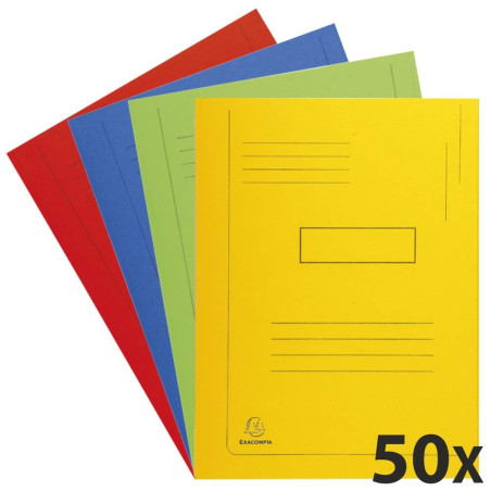 Exacompta - Réf. 445000E - Carton de 50 chemises imprimées avec 2 rabats Forever® 290 g/m² - chemises certifiées Ange Bleu - dim