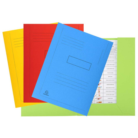 Exacompta - Réf. 445000E - Carton de 50 chemises imprimées avec 2 rabats Forever® 290 g/m² - chemises certifiées Ange Bleu - dim