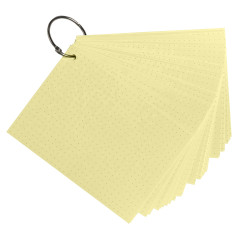 Exacompta - Réf. 10354E - Paquet de 50 Flashcards sous film + anneau - bristol dots perforé - cartes de révisions faciles à util