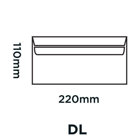 Blake Purely Everyday DL - 110 x 220 mm 75 g/m² Enveloppes Autocollante (12772) - Boîte de 1000