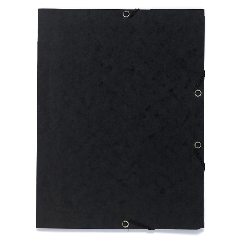 Exacompta - Réf. 55401E - Carton de 25 chemises à élastiques imprimées - pochettes à 3 rabats - en carte lustrée 355 g/m2 - dime Exacompta - Réf. 55401E - Carton de 25 chemises à élastiques imprimées - pochettes à 3 rabats - en carte lustrée 355 g/m2 - dime