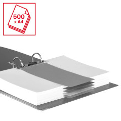 Esselte, N°1 Power, Pack de 5 Classeurs à levier, Blanc, Dos 75mm, A4, PP, 162510