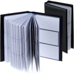 Zacro 240 Porte Cartes de Visite Carte de Livre PVC Cartes pour Ranger Fidélité Porte Carte de Crédit etc (Noir)