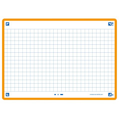 Oxford Flash 2.0 - 80 Fiches Bristol Flash Cards A6 (10,5 x 14,8cm) Petits Carreaux Cadre Orange