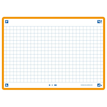 Oxford Flash 2.0 - 80 Fiches Bristol Flash Cards A6 (10,5 x 14,8cm) Petits Carreaux Cadre Orange