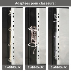 Waytex 931302 Pochettes Perforées A4 Transparentes Grainées 40 microns - Paquet de 100