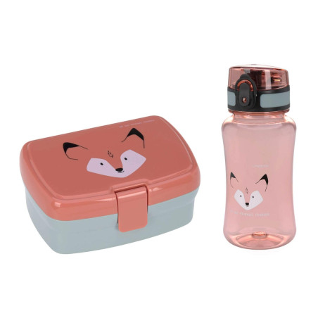 LÄSSIG Lunch Set avec boîte à lunch et gourde (460 ml)About Friends Fox