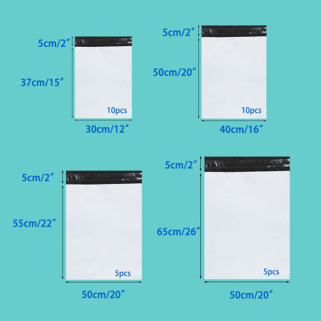 Rshuhx Enveloppes plastique d'expédition Opaques Grande Nouveau Matériel Emballage Colis Sac Envoie Colis Vinted Imperméable et