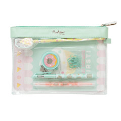 Grupo Erik - Set De Papeterie Pusheen Foodie Collection | Inclut : 1 Stylo Gel, 1 Surligneur, 1 Crayon De Papier, 1 Carnet A5, 1