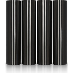 RAGO® Film etirable demenagement noir 4 pièces 300m 9,5 × 9,5 × 40 cm Film etirable Film palette Film noir emballage I Rouleau e