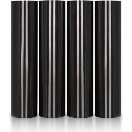 RAGO® Film etirable demenagement noir 4 pièces 300m 9,5 × 9,5 × 40 cm Film etirable Film palette Film noir emballage I Rouleau e