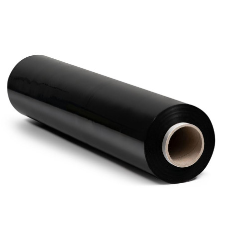 RAGO® Film etirable demenagement noir 4 pièces 300m 9,5 × 9,5 × 40 cm Film etirable Film palette Film noir emballage I Rouleau e