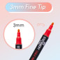 STATIONERY ISLAND Stylo Craie Pour Tableau Noir Effacable, Marqueur Craie Effacable, Feutre Craie pour le Verre Fenêtre, 3MM Lot STATIONERY ISLAND Stylo Craie Pour Tableau Noir Effacable, Marqueur Craie Effacable, Feutre Craie pour le Verre Fenêtre, 3MM Lot