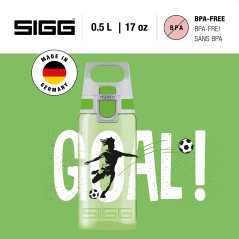 Sigg - Gourde Enfant - Viva One Goal - Convient Aux Boissons Gazeuses - Étanche - Lavable Au Lave-Vaisselle - Sans BPA - Pour Éc