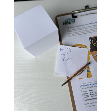Werner Dorsh Waytex Bloc memo encollé de 700 feuilles 9 x 9 cm Couleurs Assortis