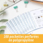 perfect line 200 pochettes transparentes pour documents DIN-A4, pochette plastique transparentes, pochette A4 grainées, 60 micro perfect line 200 pochettes transparentes pour documents DIN-A4, pochette plastique transparentes, pochette A4 grainées, 60 micro