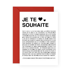 Central 23 Carte d'anniversaire douce pour femme - JE TE SOUHAITE - Carte de voeux pour homme - Cadeau d'anniversaire pour ami -