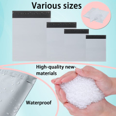 HVDHYY Enveloppe Plastique Expedition Grand Pochette Colis Vinted Emballage Envoie Colis Vetement Blanc 100pcs 42cmX52cm Sacs d'