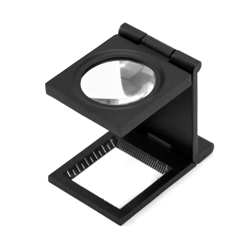 QWORK Loupe de Table Compte-Fils, Pliable Compteur de Fils en métal, grossissement de 10x, loupe de Lecture pour Travail, Bureau QWORK Loupe de Table Compte-Fils, Pliable Compteur de Fils en métal, grossissement de 10x, loupe de Lecture pour Travail, Bureau