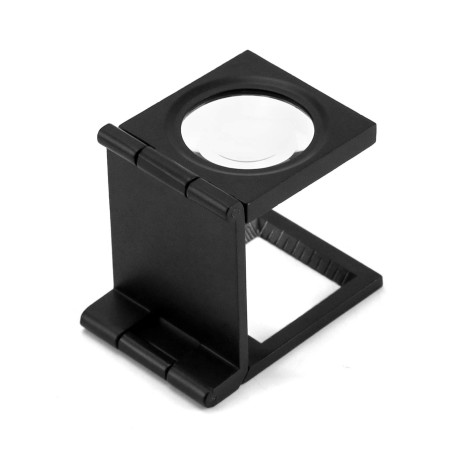 QWORK Loupe de Table Compte-Fils, Pliable Compteur de Fils en métal, grossissement de 10x, loupe de Lecture pour Travail, Bureau