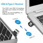 VOVIGGOL Telecommande Ordinateur Powerpoint USB/Type-C 2 en 1 avec Volume Lien Hypertexte,2.4GHz USB Presentation Cliqueur Zapet VOVIGGOL Telecommande Ordinateur Powerpoint USB/Type-C 2 en 1 avec Volume Lien Hypertexte,2.4GHz USB Presentation Cliqueur Zapet