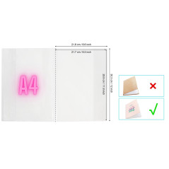 EXERZ A4 Couver-livre de cahier d'exercices transparent résistant à l'eau - Vestes de protection à enfiler pour ordinateur porta