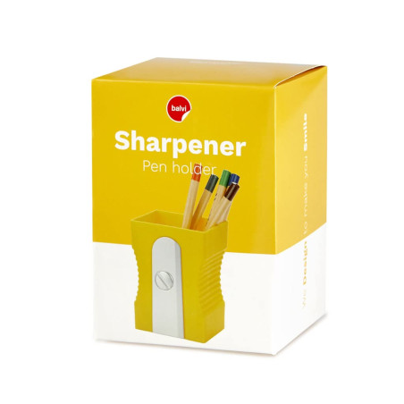 Balvi Pot à Crayons Sharpener Couleur Jaune Gardez Votre Bureau rangé Pot à Crayons Original et amusa