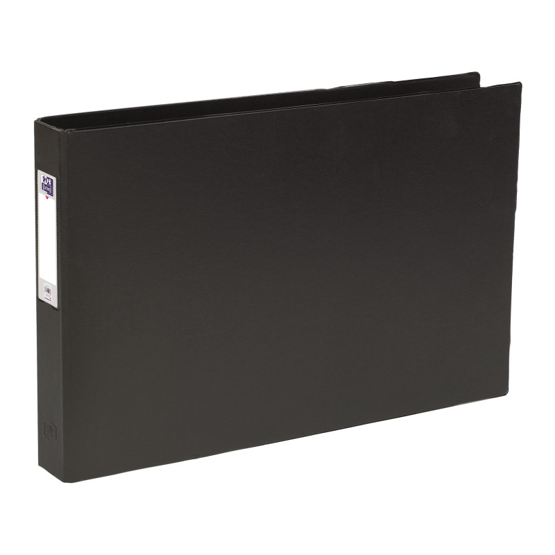 Classeur A3 Paysage Dos 55mm 4 Anneaux en D Couverture PVC Noir Classeur A3 Paysage Dos 55mm 4 Anneaux en D Couverture PVC Noir