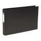 Classeur A3 Paysage Dos 55mm 4 Anneaux en D Couverture PVC Noir Classeur A3 Paysage Dos 55mm 4 Anneaux en D Couverture PVC Noir