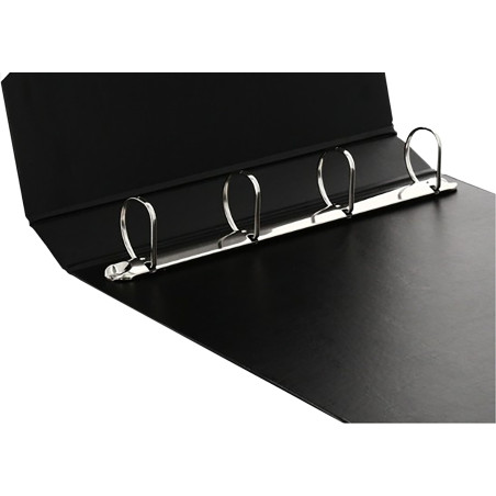 Classeur A3 Paysage Dos 55mm 4 Anneaux en D Couverture PVC Noir