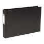 Classeur A3 Paysage Dos 55mm 4 Anneaux en D Couverture PVC Noir Classeur A3 Paysage Dos 55mm 4 Anneaux en D Couverture PVC Noir